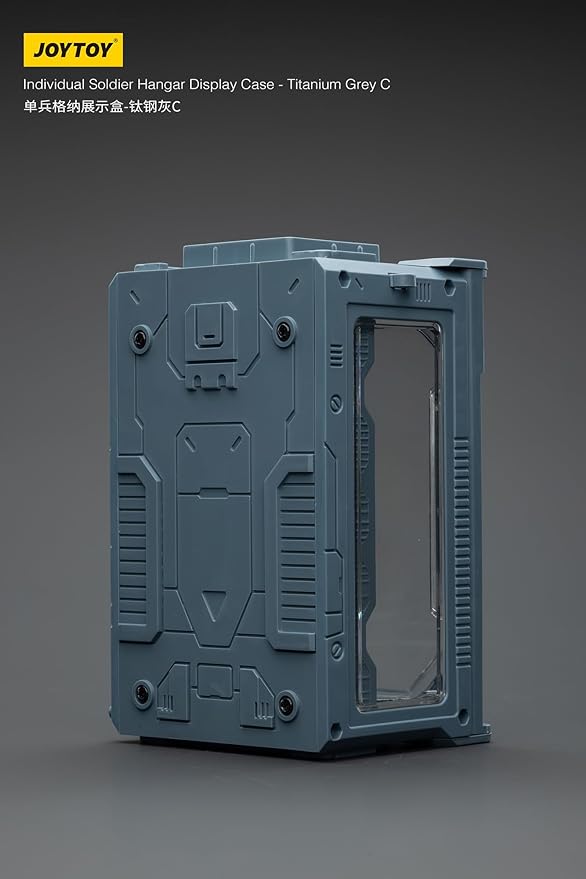 JOYTOY 5'' Display Box,Action Figures Display Case - Individual Soldier Hangar Display Case - Titanium Grey C - Dustproof Collectibles Box Ages 15+