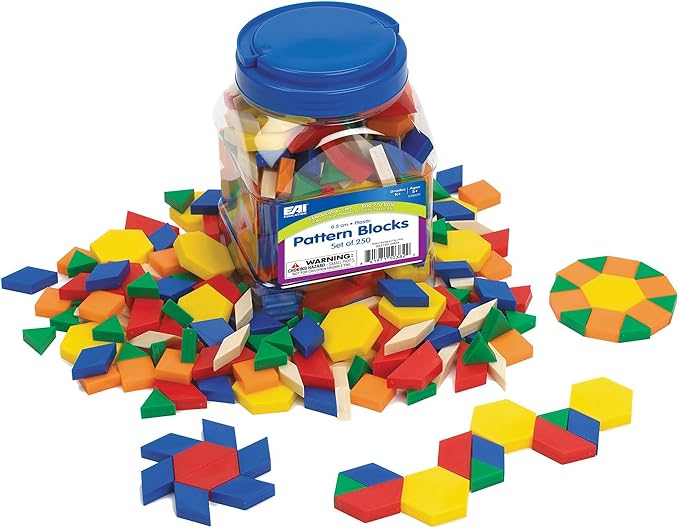 EAI Education Pattern Blocks: Plastic 0.5 cm - Set of 250
