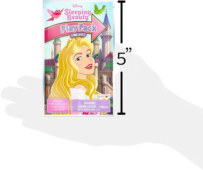 Disney Sleeping Beauty Mini Party Favors Set for Kids - Bundle with 24 Mini Aurora Grab n Go Play Packs with Coloring Pages, Stickers and More (Sleeping Beauty Birthday Party Supplies)