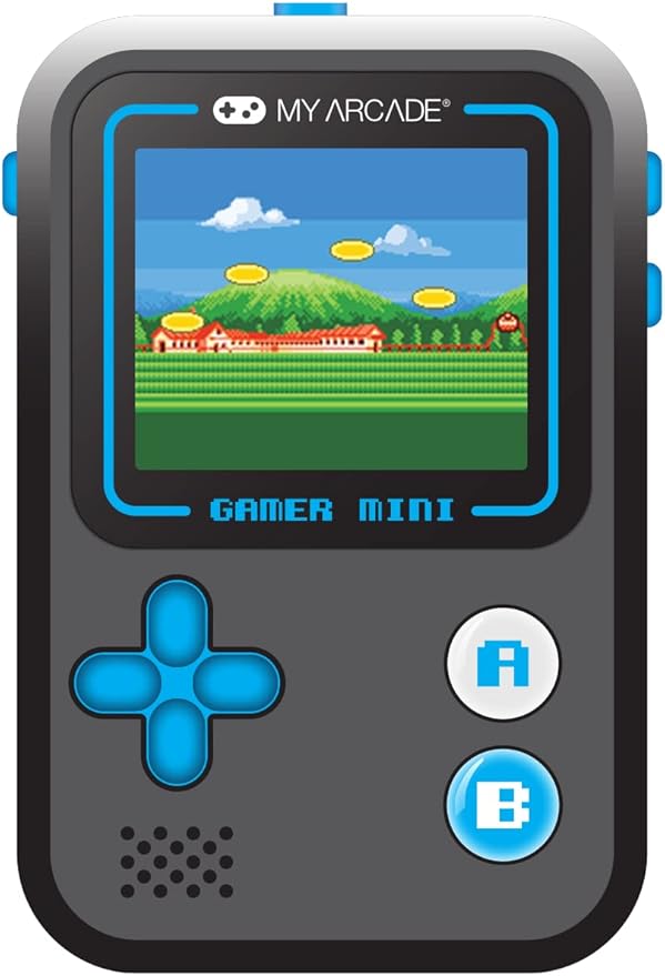 My Arcade Gamer Mini Classic-Blue: Miniature Handheld Gaming System Packed with 160 Games, 1.8" Color Display (DGUN-3926)
