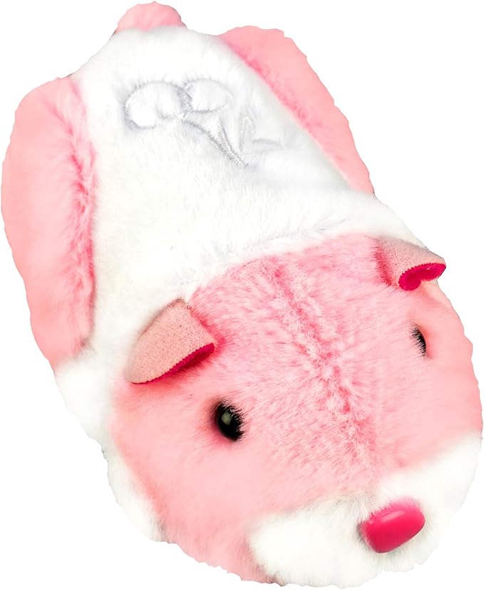 ZhuZhu City Hamster & Quilted Carrier – Jilly The Pink & White Interactive Hamster with 40+ Sounds & Movements – Take Your ZhuZhu Adventures Anywhere!