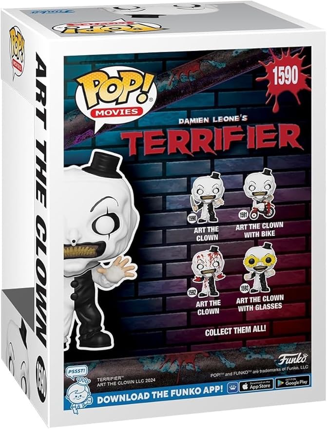 POP Movies: Terrifier - Art The Clown Funko Vinyl Figure (Bundled with Compatible Box Protector Case) Multicolor 3.75 inches