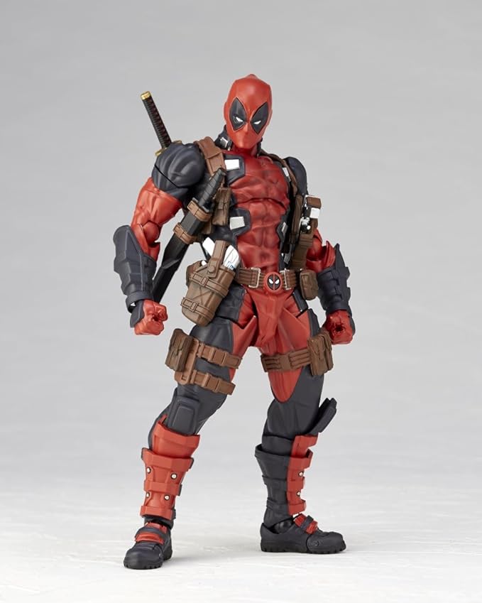 Kaiyodo Revoltech Amazing Yamaguchi Deadpool Ver. 2.5, Total Height: Approx. 6.7 inches (170 mm), Non-scale, PVC & ABS, Painted Action Figure, NR050