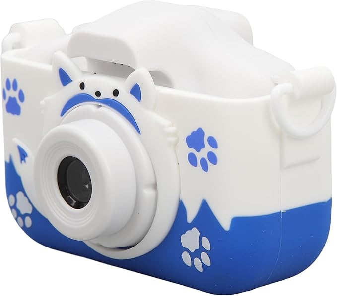 HD Dual Lens Kids Camera 40MP, HD Recording, 2 Inch HD Screen, Funny Picture Frames, Material, Long Lasting Battery, Ideal for Boys and Girls Age 3-8 (Blue)