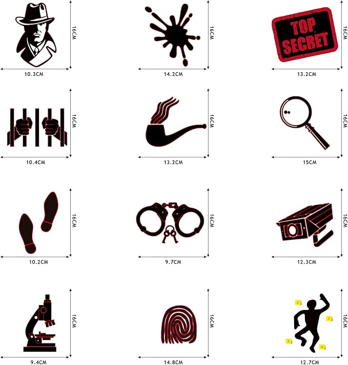Detective Party Decoration Top Secret Spy Party Decor Supplies Murder Mystery Hanging Swirls Party Streamers Decorations 24pcs Birthday Party Decor Banner, Assembled and Ready to Use