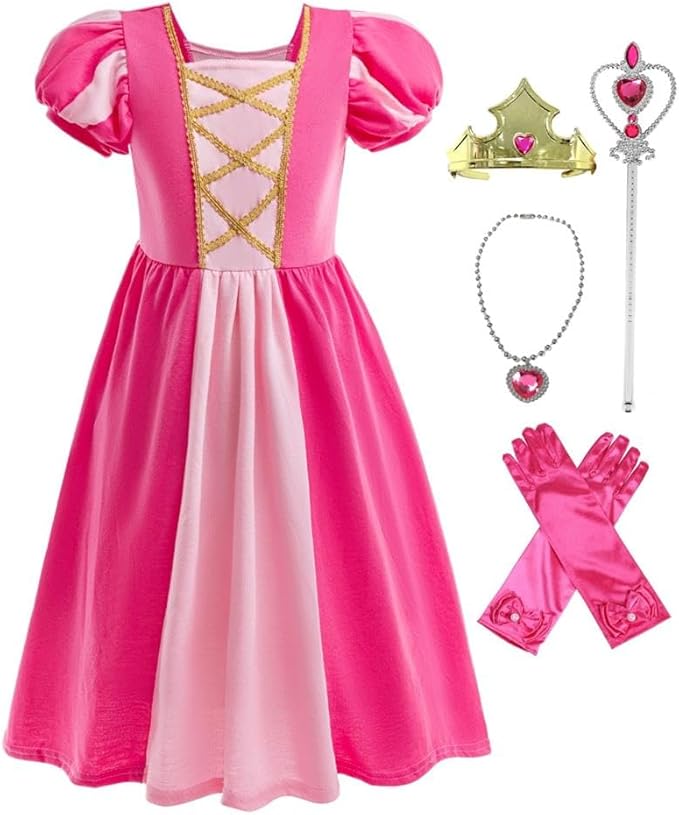 Dressy Daisy Toddler Little Girls Princess Dress Medieval Renaissance Outfit Accessories Everyday Casual Playwear Size 2-12