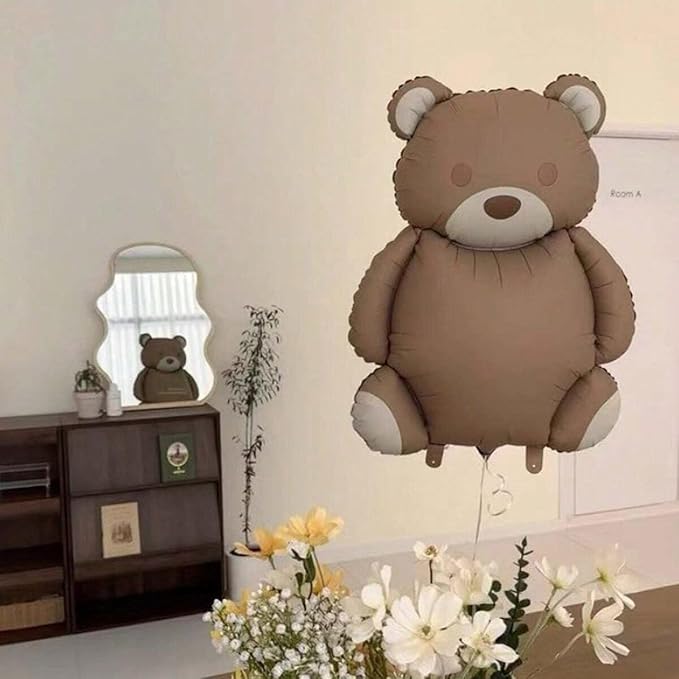 Matte bear Animal balloon Decorations teddy bear Birthday Foil balloons for baby shower Jungle Woodland Animal Farm Safari Zoo Theme Birthday Party Decoration
