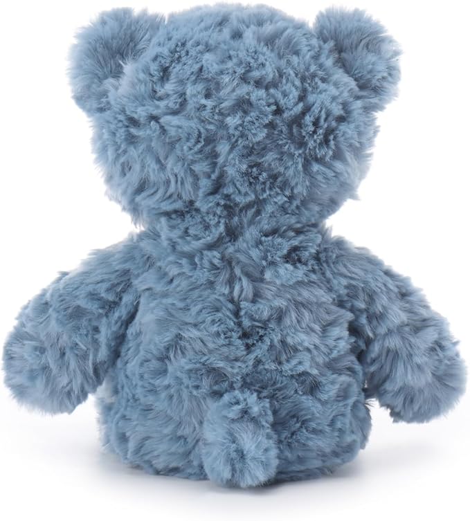 Apricot Lamb Navy Blue Flower Bear Stuffed Animals for Kids, Soft Cute Plush Toys for Baby Girl and Boy, 8 Inches