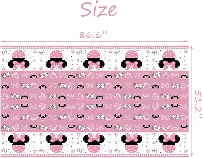 Pink 1st Birthday Party Supplies Tableware Pink Cartoon One Paper Plates Napkins Table Cloth Dinnerware for Girls 1st Birthday Baby Shower Party Decorations
