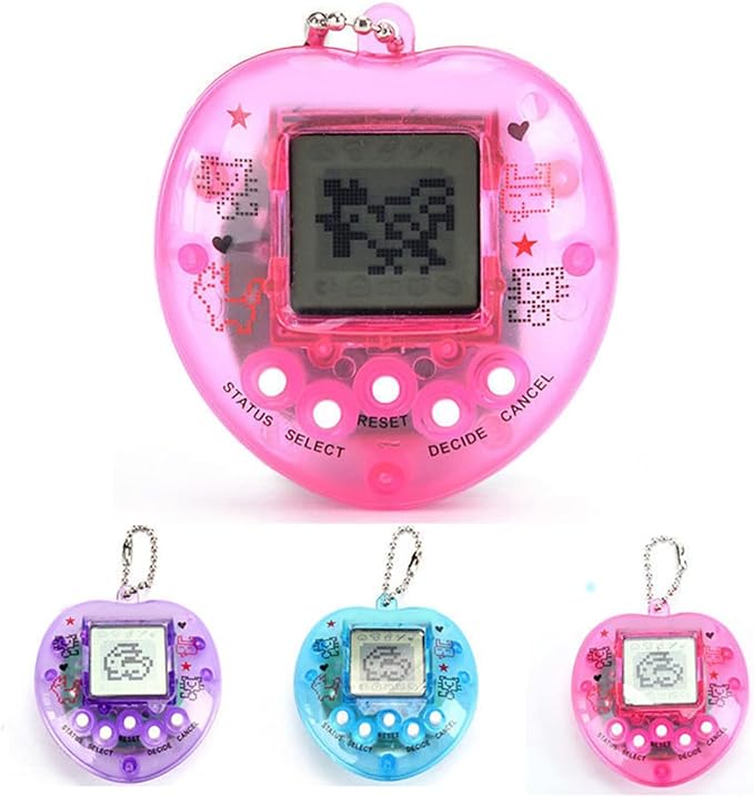 Mini Heart Shaped Pet Digital Toy - Handheld Virtual Electronic Pet Game Machine for Kids & Pet Lovers