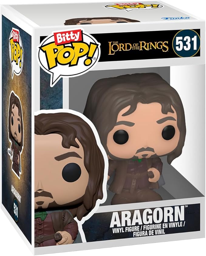 Funko Bitty POP! Lord of The Rings - Witch King, 4-Pack and A Surprise Mystery Mini Figure - 0.9 Inch (2.2 Cm) - Lord of The Rings Collectable - Stackable Display Shelf Included - Gift Idea