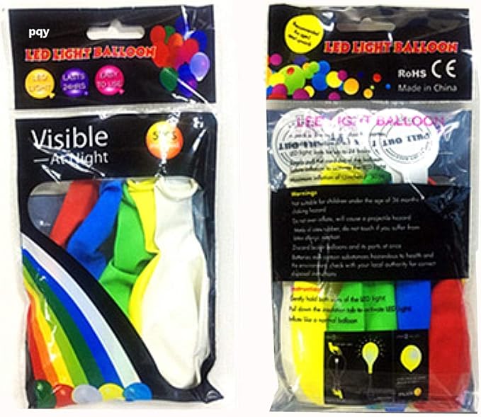 50 LED Light Up Balloons Mixed Color Non-Flashing Lasts 24 Hours Birthday Wedding Camping Glow Bachelor Christmas Housewarming Baby Shower Graduation Party Easter Halloween Valentine's Day Decorations