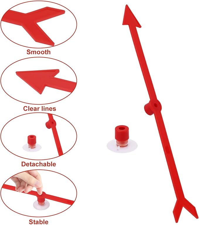 Large Arrow Spinner, Red Wind Spinner with Suction Cup, Durable Plastic and PVC, Classroom and Party Games Accessory