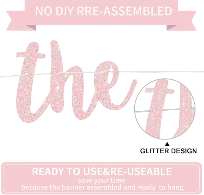 BEISHIDA Glitter Light Pink The Beginning of A New Chapter Banner,Pre-Strung Farewell Book Themed Housewarming Party Congratulations Decorations,Going away party Garland,Graduation Sign 2026 Banner,retirement Supplies