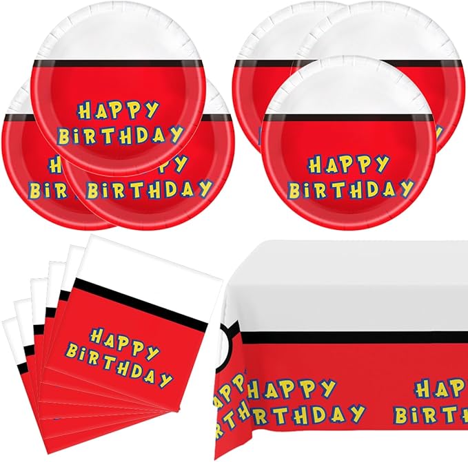Cartoon Animation Birthday Party Tableware - Cartoon Animation 20Plater 20Napkin And Tablecloth,Cartoon Animation Birthday Party Supplies