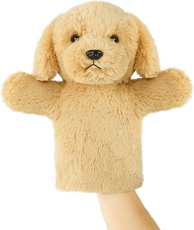 Soft Hand Puppet Domestic Animal Toy Educational Plush for Children Adults Family Fun Interactive Play Storytelling Gift Dog