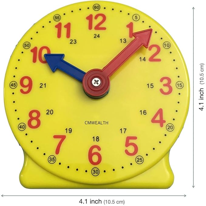 Learning Clock for Kids, Student Learning Clocks Teaching Time 12/24 Hours Geared Clock 4+Years Seller