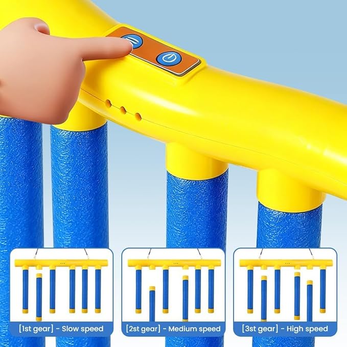 Reflex Drop Sticks Challenge Game, Reaction & Catching Sticks Game for Kids & Adults, 2026 New Hand-Eye Coordination Training Toy, 3 Adjustable Speeds, Family Party & Indoor Outdoor Fun (Yellow)