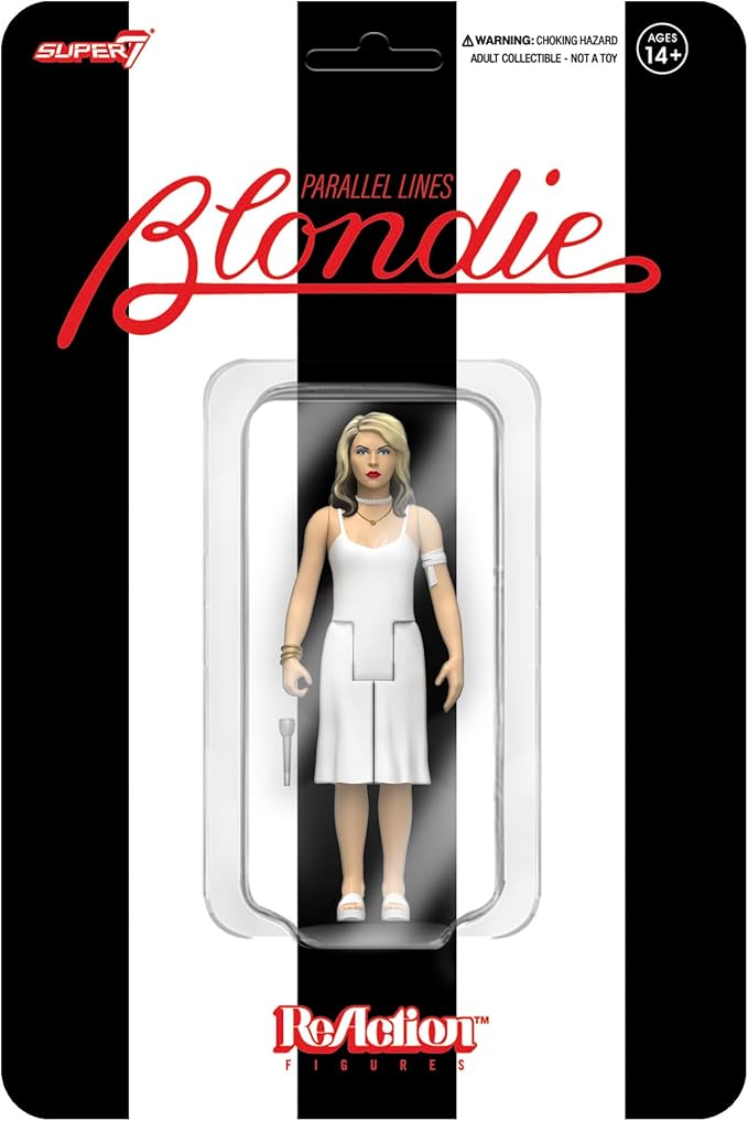 Super7 Blondie Debbie Harry (Parallel Lines) - 3.75" Blondie Action Figure with Accessory Classic Music Collectibles and Retro Toys