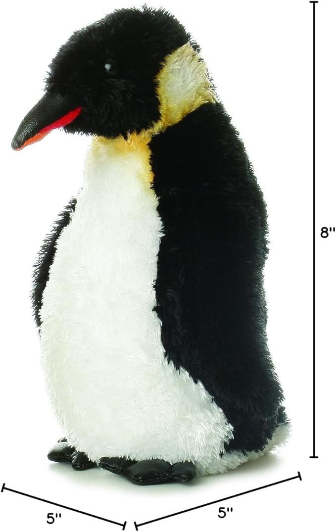 Aurora® Adorable Mini Flopsie™ Mini Emperor Stuffed Animal - Playful Ease - Timeless Companions - Black 8 Inches