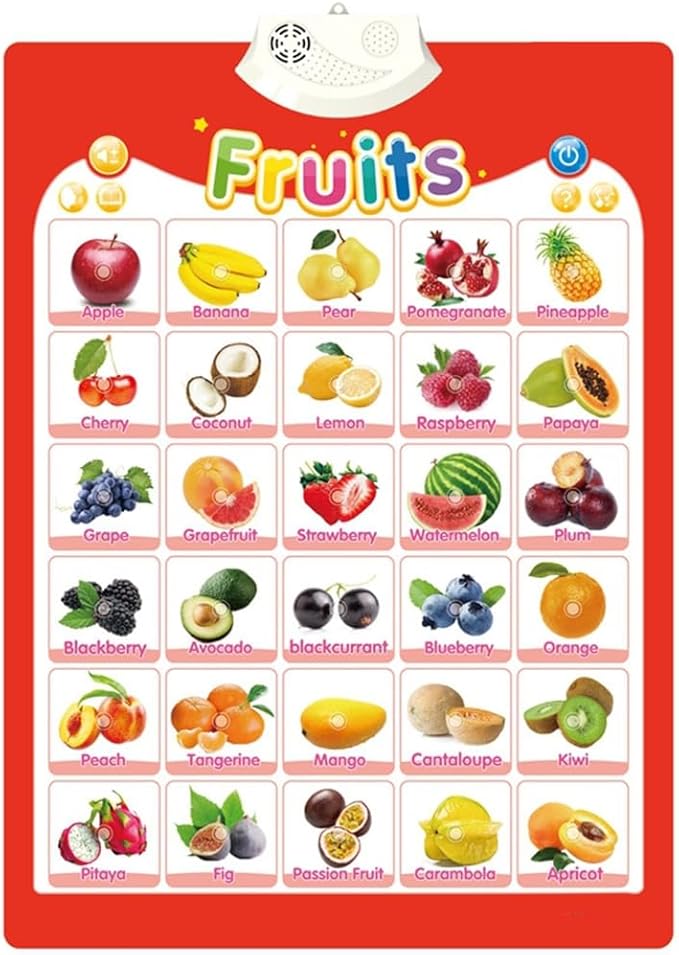 Interactive Educational Wall Chart Talking Toy for Toddler Early Learning Water and Safe Use English Learning