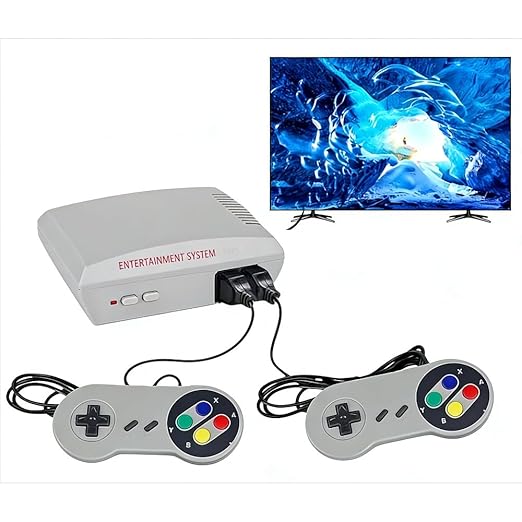 TV Retro Game Console with 300+ Classic Games Plug & Play Entertainment System with Dual Wired Controllers Ideal for Family and Friends