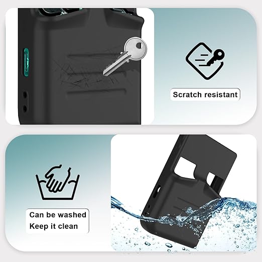 FIOPAZ for Anbernic RG35XX Pro Silicone Protective Case, Only Compatible with RG35XXPro Handheld Game Console Accessories, Anti-Scratch Washable Soft Silicone Cover with Lanyard (Black)