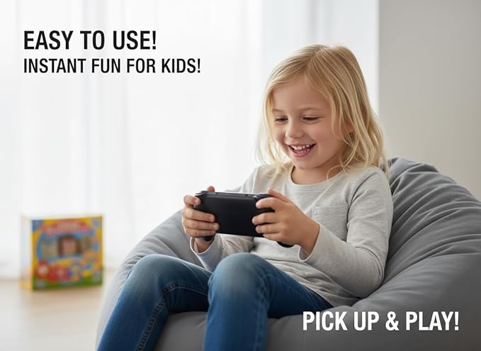Nolan Lucian Outdoor/Indoor Portable for Children Handheld Game Console, 3.5 Inch LED Screen with 500 Built-in Classic Games Suitable for Children，Easy to use！