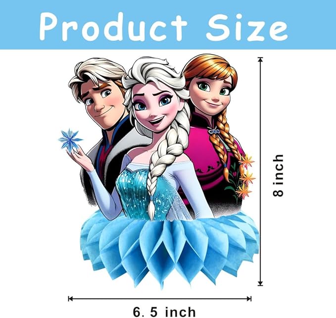 8Pcs Frozen Table Centerpieces Birthday Party Supplies Double Side Table Decorations for Frozen Party Decorations
