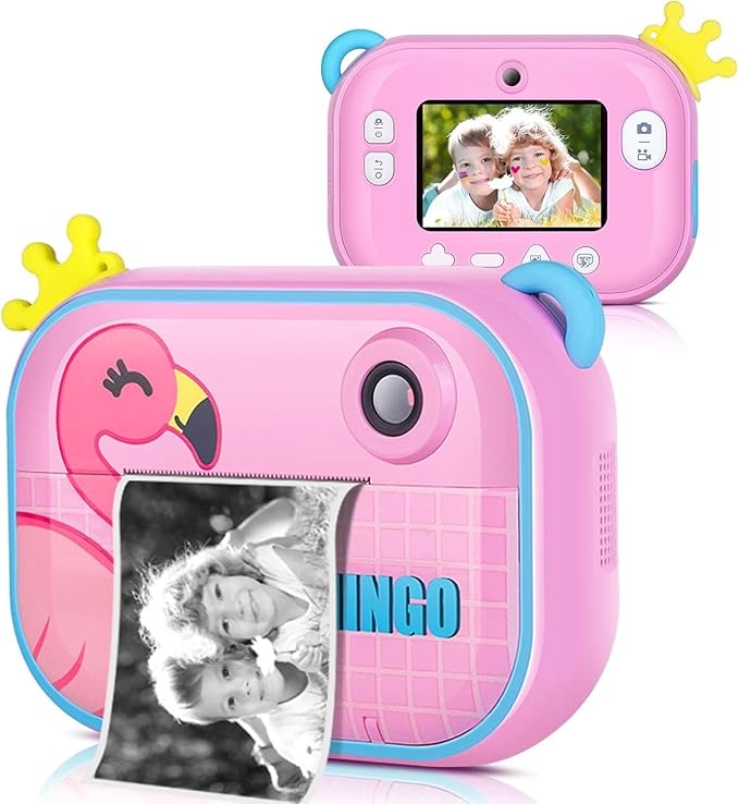 Instant Print Camera for Kids – 12MP 1080P Digital Camera with 2.4 Inch Screen,Includes 8GB SD Card, Perfect Christmas & Birthday Gift for Ages 3-12, Girls & Boys
