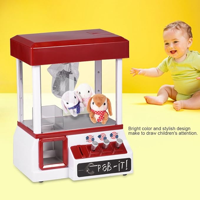 Mini Dolls Machine Toys,Electronic Claw Machine Game with Music Children Kids