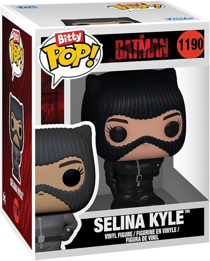 Funko Bitty POP! Batman 85th - Catwoman, 4-Pack and A Surprise Mystery Mini Figure - 0.9 Inch (2.2 Cm) - DC Comics Collectable - Stackable Display Shelf Included - Gift Idea - Party Bags Stocking