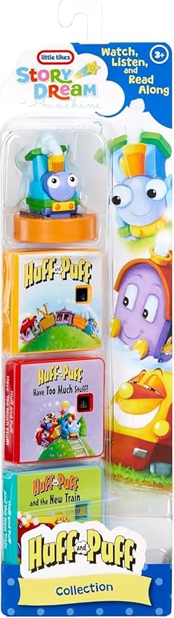 Little Tikes Huff and Puff Collection for Story Dream Machine - 3 Stories & 1 Character, Storytime Books with Audio Play Character, for Boys and Girls Ages 3+