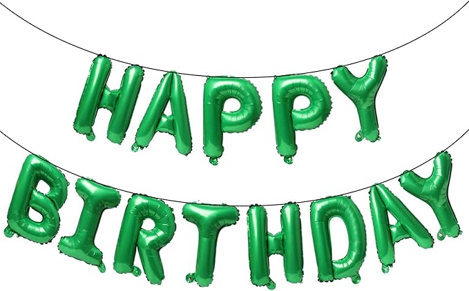 16 Inch Green Aluminum Foil Birthday Balloons for Birthday Party Supplies