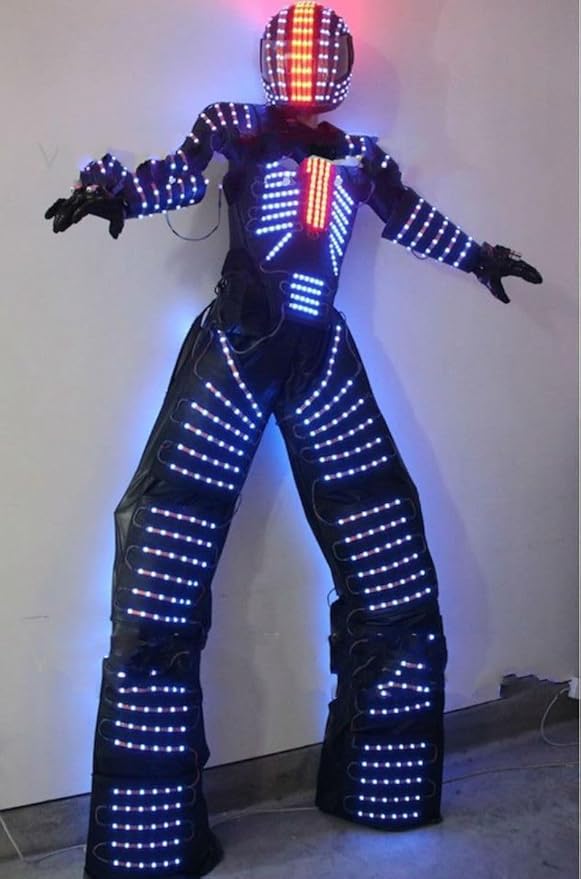 LED Robot Costume Suit Illuminated Party Dance RGB Luminous Armor Bar Light Show Dance LED Night Lights Clothing