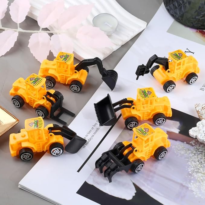 RUIYDZ 28pcs Construction Cake Topper Birthday Cake Toppers Construction Birthday Party Supplies Large Crane Excavator Traffic Sign Cake Decorating Kit Construction Toys Birthday Party Favors