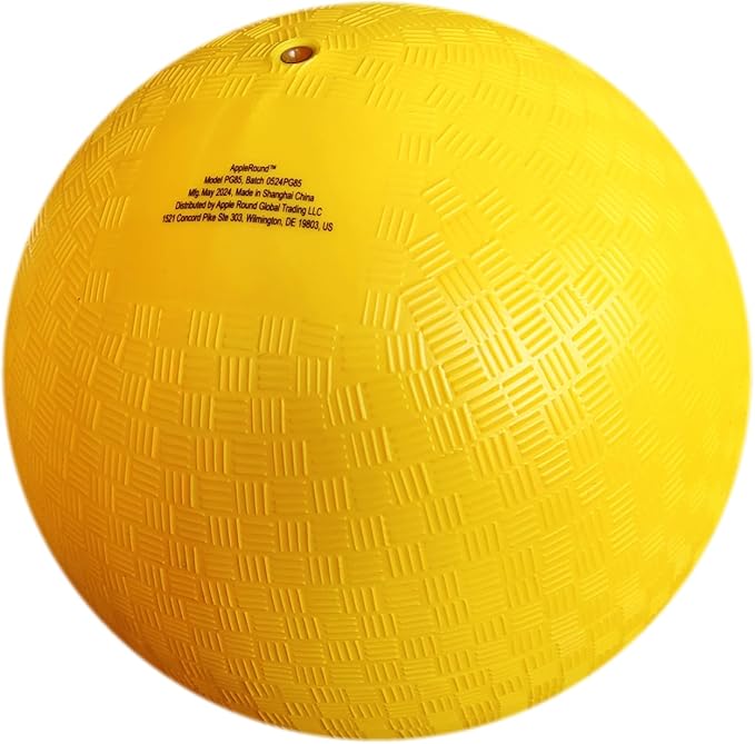 AppleRound 8.5-inch Dodgeball Playground Balls, Pack of 4 Balls with 1 Pump, Official Size for Dodge Ball, Handball, Camps and Schools