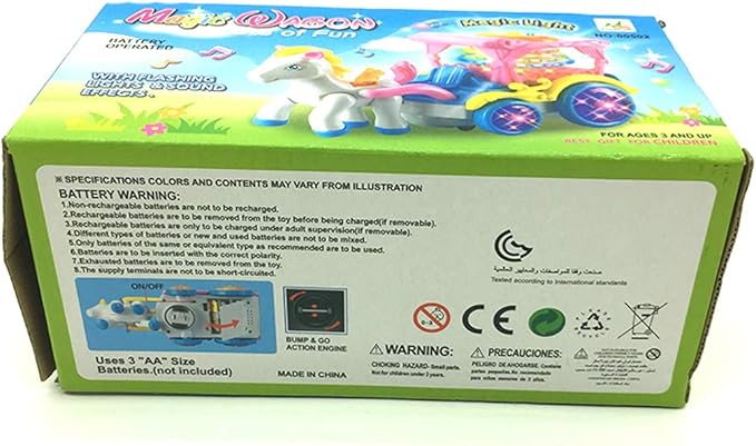 Light and Sound Kids Walking Horse and Carriage