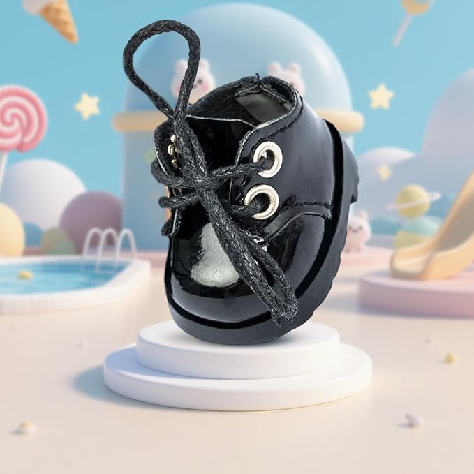 15-17cm Doll Shoes for 15-17cm Doll Boots, 6.7 inch Doll Shoes Accessories Easter Gifts (Black)
