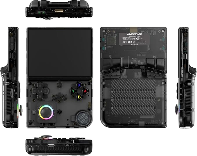 RG40XX V Handheld Game Consoles RG40XXV Retro Game Console Built-in 64G TF Card RG 40XXV Portable Gaming Console Linux 64-bit System Supports WiFi Bluetooth HD and TV Output Black