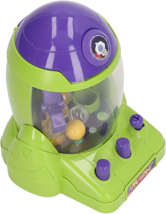 Portable Mini Space Rocket Claw Machine for Children, Colorful Tabletop Game Machine for Kids Interactive Play