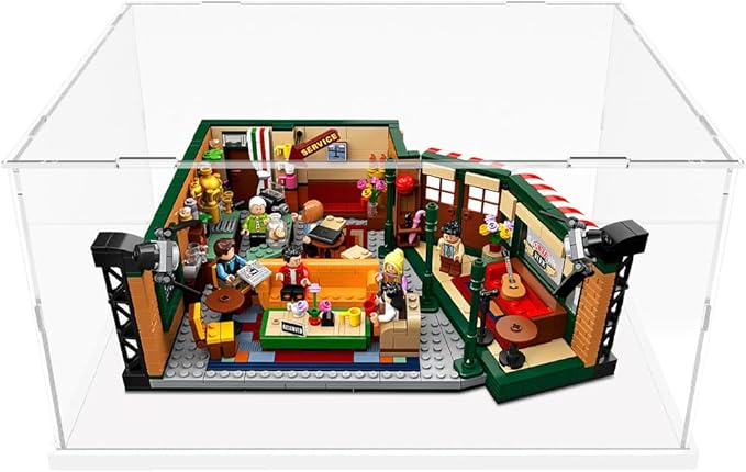 DuvinDD Acrylic Display Case Clear Large Display Box for Lego Star Wars 75375 Starship Model Collectibles Showcase Dustproof Countertop Plastic Display Box Cube with Black Base(15.7x11.8x7.9inch)
