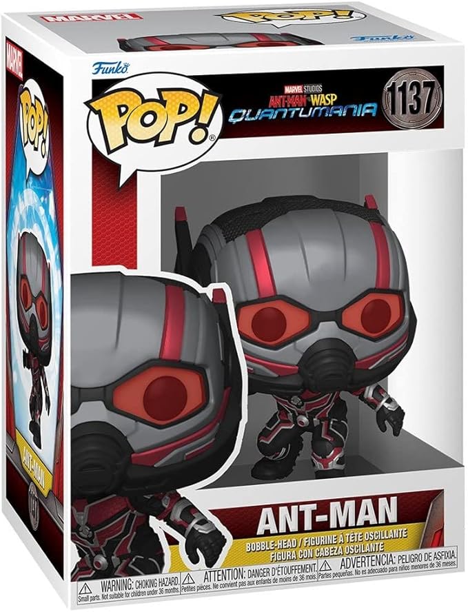 POP Marvel: Ant-Man and The Wasp: Quantumania - Ant-Man Funko Vinyl Figure (Bundled with Compatible Box Protector Case), Multicolor, 3.75 inches