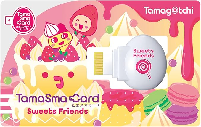 BANDAI Tamagotchi Tamamakard Sweet Friends Memory Card for Tamagotchi Smart Series, Pink, Virtual Pet, Electronic Game, 6.3 inches LCD, 4 Players, Battery Powered