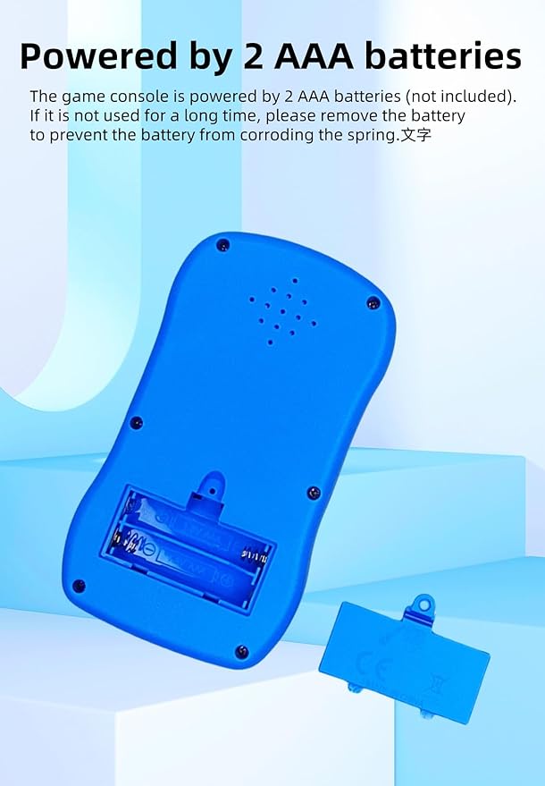 Sports Car Appearance Block Game Console Big Screen Built-in 23 Brick Games 824 Modes Adjustable Speed/Difficulty 70s/80s/90s Handheld Game Decice Kids/Teens/Birthdays (Blue)