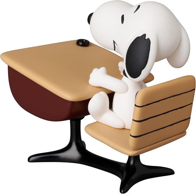 MEDICOM Toy UDF Ultra Detail Figure No. 844 Peanuts Series 18 Snoopy with Desk with Snoopy with Desk, Total Height Approx. 3.3 inches (85 mm), Non-Scale, Painted Finished Product Figure