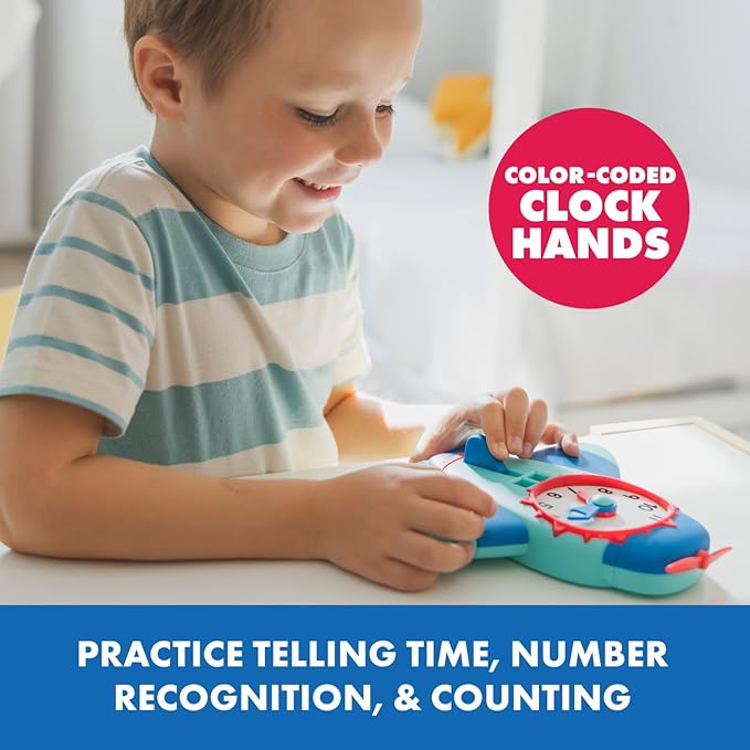 Educational Insights Time to Learn Telling Time Activity Set - Kids Clock Toy, Teaching Clock for Kids Games, Practice How to Tell Times on Analog & Digital Clocks, Fun Classroom Resource, Ages 6+