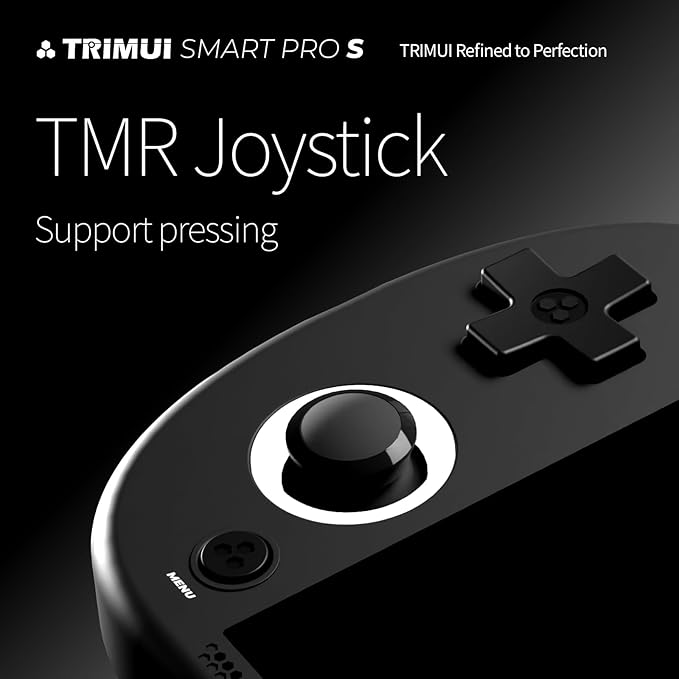 Trimui Smart Pro-S 4.96″ Retro Handheld Game Console, Allwinner A523 Octa-Core 2.0GHz, Mali-G57, Active Cooling, L3/R3, Linux, 8GB + microSD (Black-No Card)