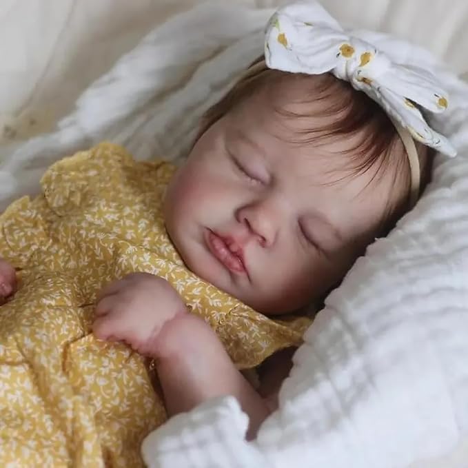 Anano Full Silicone Reborn Baby Doll Girl 20 in Realistic Baby Dolls Silicone Full Body Lifelike Newborn Babies Reborn Toddler Dolls Soft Real Life Like Babys Doll Washable
