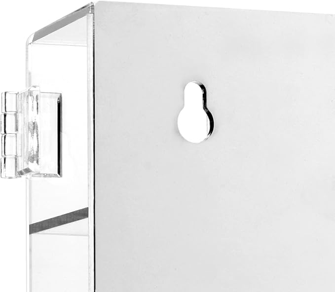 Ikee Design Premium Acrylic Display Case with Mirrored Back, Clear Wall Mounted or Desktop 12 Compartments Display Cabinet Shelves for Collectibles, Small Pop Figures, Jewelry, 10.7 W x 2 D x 10 H in